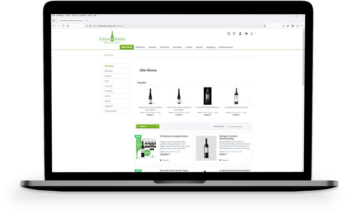 Onlineshop Shopware Weinhandel Schlau Ecommerce Augsburg Onlineshop Shopware Weinhandel Schlau Ecommerce Augsburg