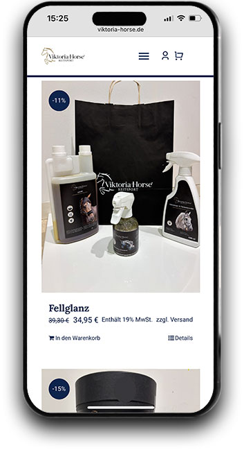 Onlineshop Viktoria Horse Woocommerce Mobil Augsburg Onlineshop WooCommerce Viktoria Horse Reitsport Ecommerce Augsburg