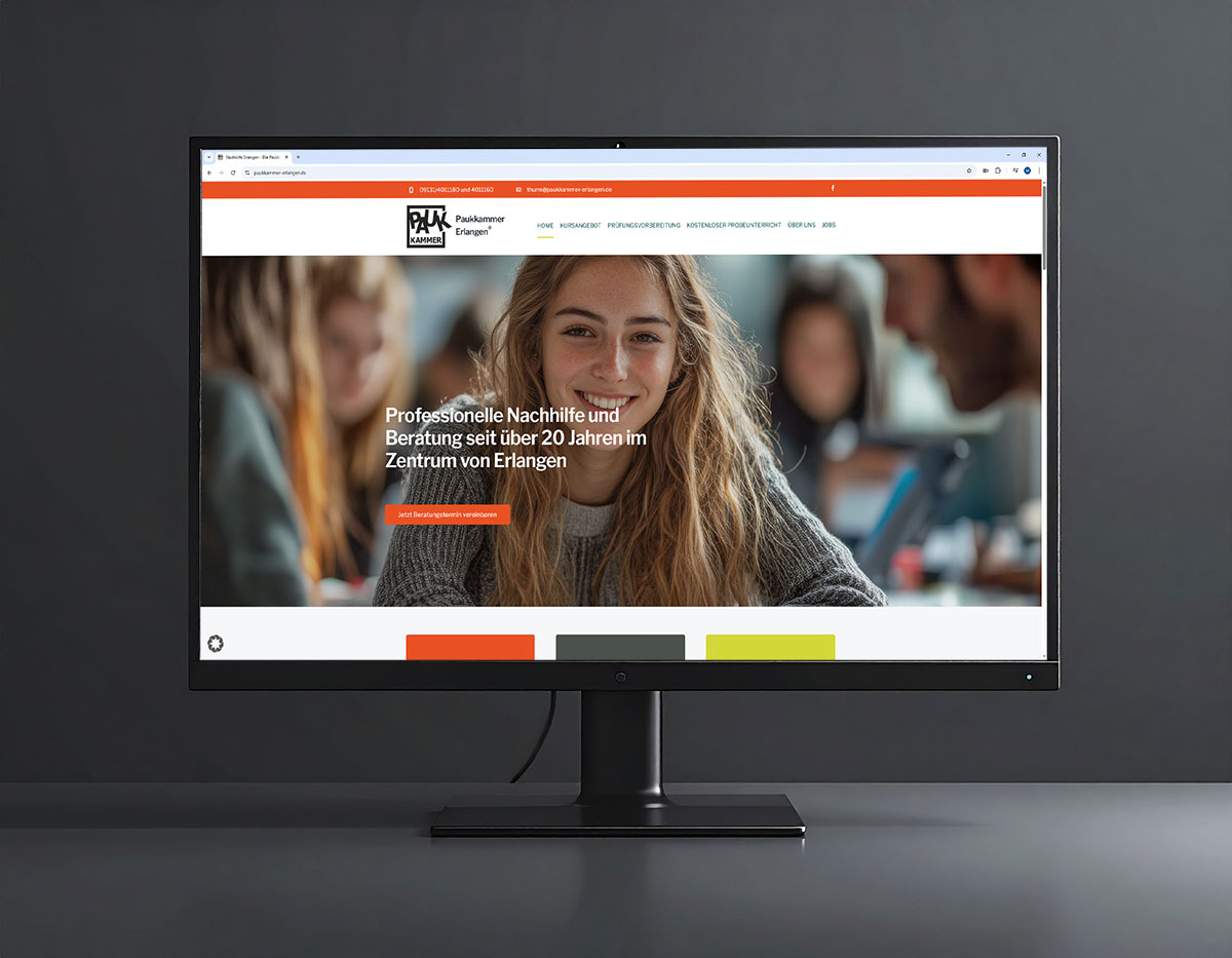 Webseite Design Programmierung Augsburg Paukkammer Erlangen Desktop