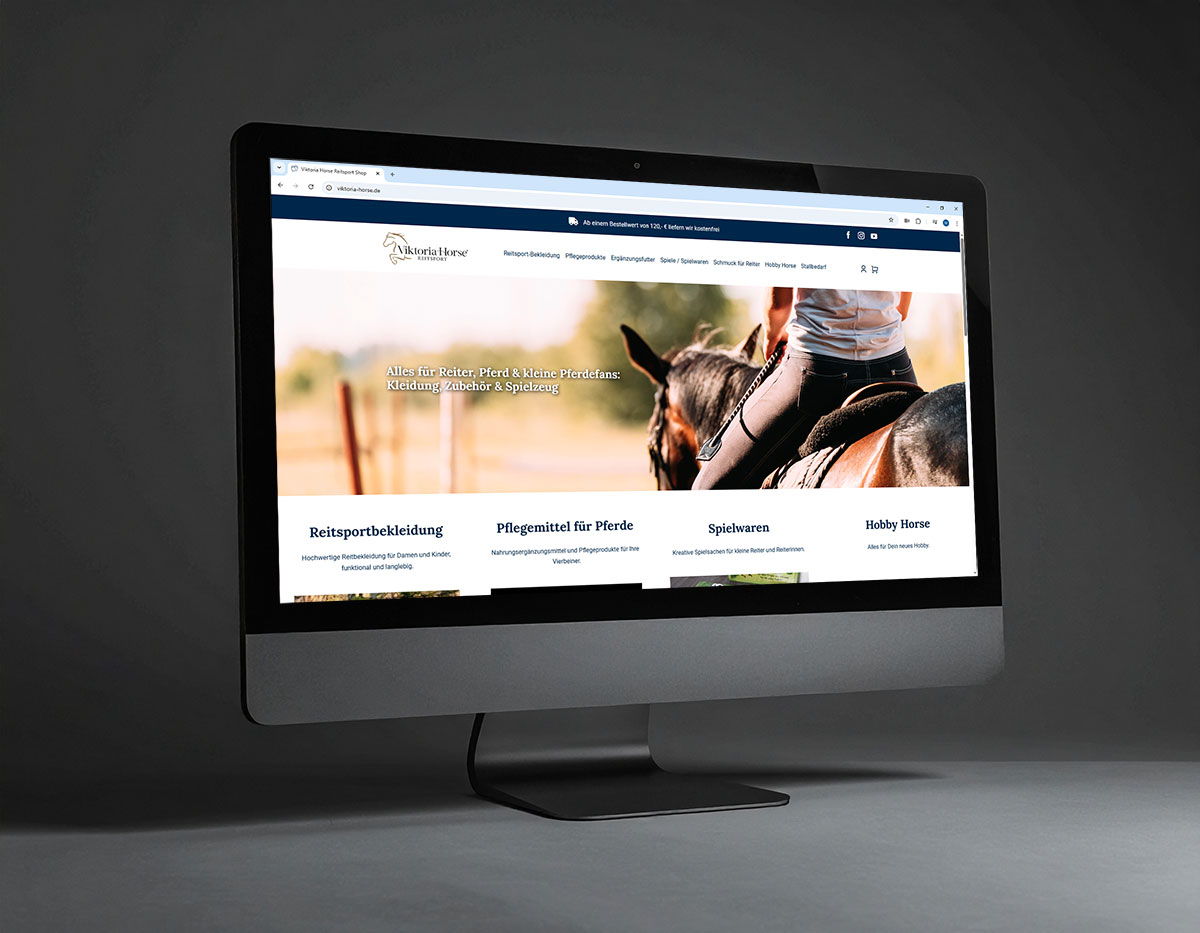 Webshop Design Programmierung Augsburg Viktoria-Horse Desktop