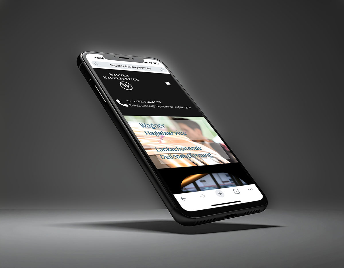 Webseite Design Programmierung Augsburg Wagner Hagelservice Mobil Handy Smartphone