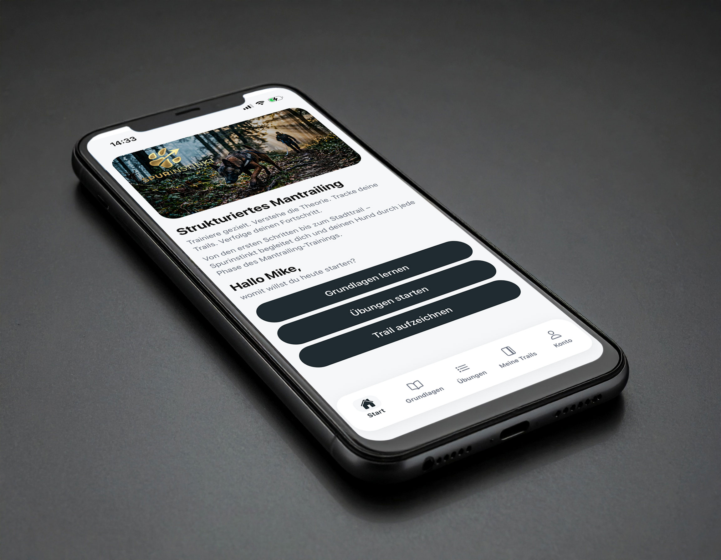 Mobile App Spurinstinkt Mantrailing